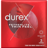 Durex Fetherlite Thin Feel Regular Fit Condoms 3 Piece Condoms